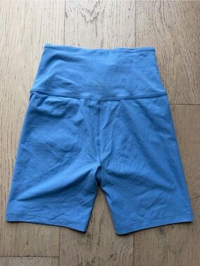 Beyond Yoga Light Blue High-Waist Biker Shorts
